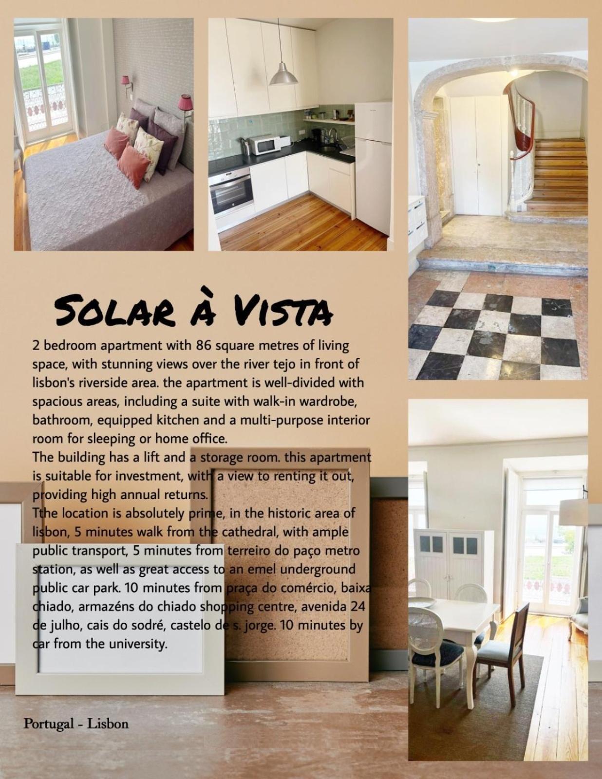 Appartamento Solar A Vista Lisbona Esterno foto